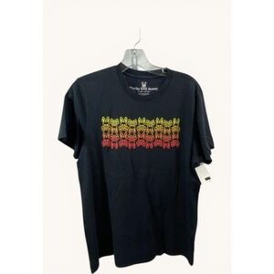 Psycho Bunny Graphic Logo T Shirt Pima Cotton Black Size 4 Large NWT
